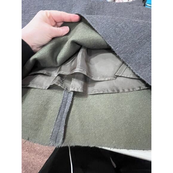 Prada Designer Vintage Gray Sweetheart Neck Wool Midi length Dress Sz 46/Lg/14 - Picture 9 of 14